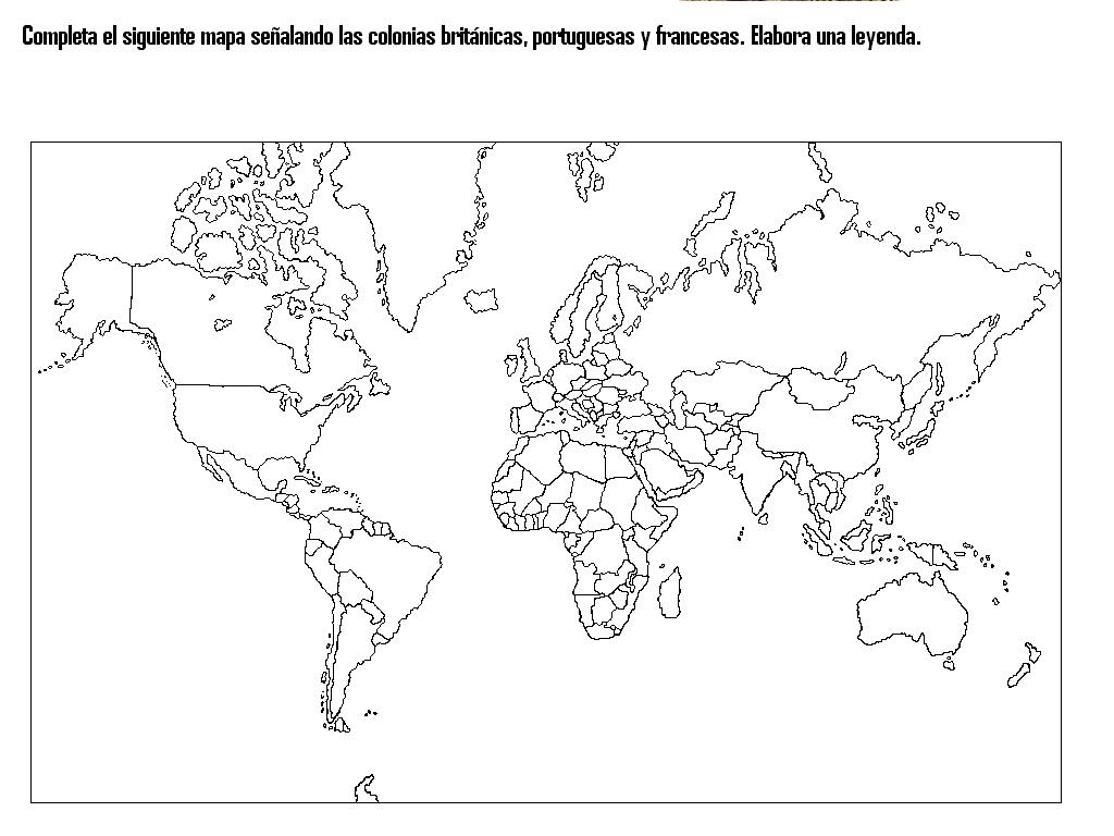 Mapamundi Con Nombres Y División Política - Mapamundi con division